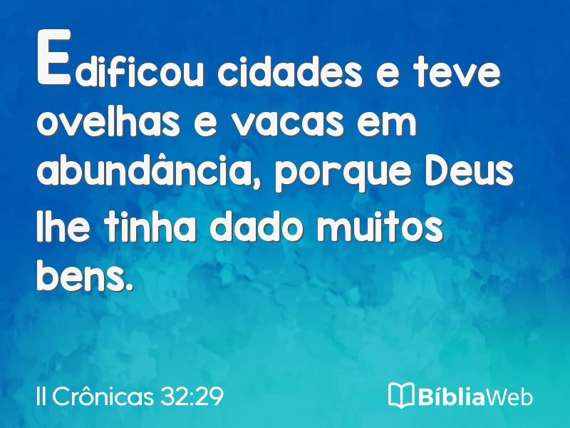II Crônicas 32:29 em imagem para compartilhar