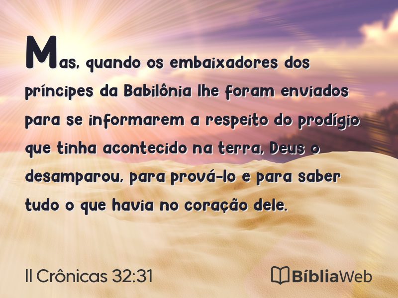 II Crônicas 32:31 em imagem para compartilhar