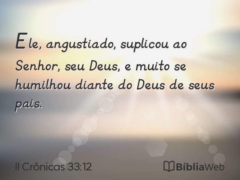 II Crônicas 33:12 em imagem para compartilhar