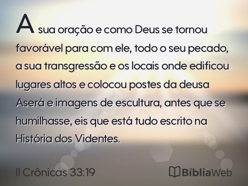 II Crônicas 33:19 em imagem para compartilhar