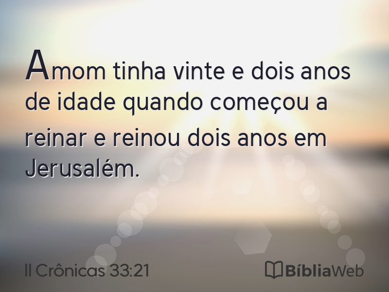 II Crônicas 33:21 em imagem para compartilhar