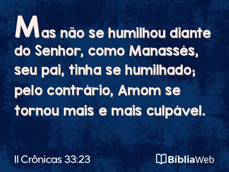 II Crônicas 33:23 em imagem para compartilhar