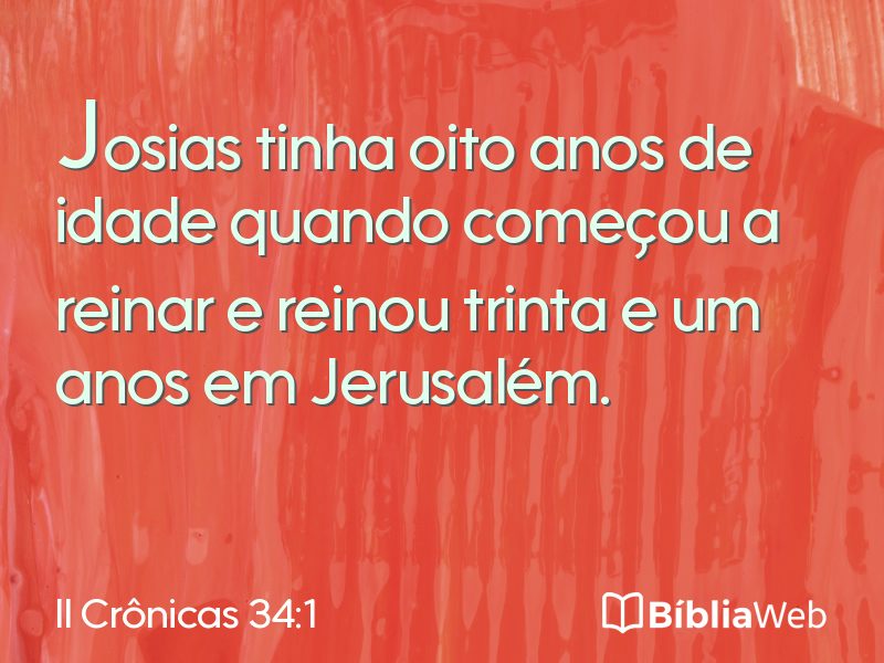 II Crônicas 34:1 em imagem para compartilhar