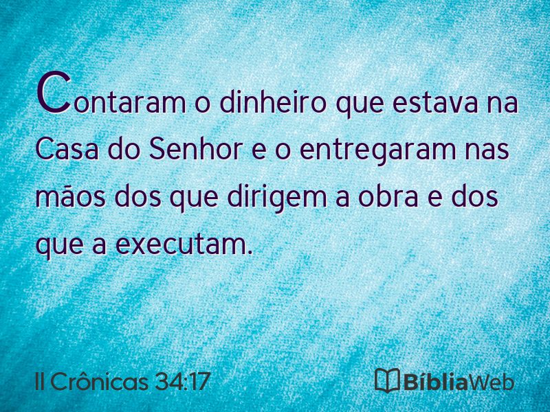 II Crônicas 34:17 em imagem para compartilhar