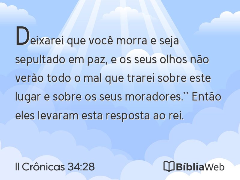 II Crônicas 34:28 em imagem para compartilhar