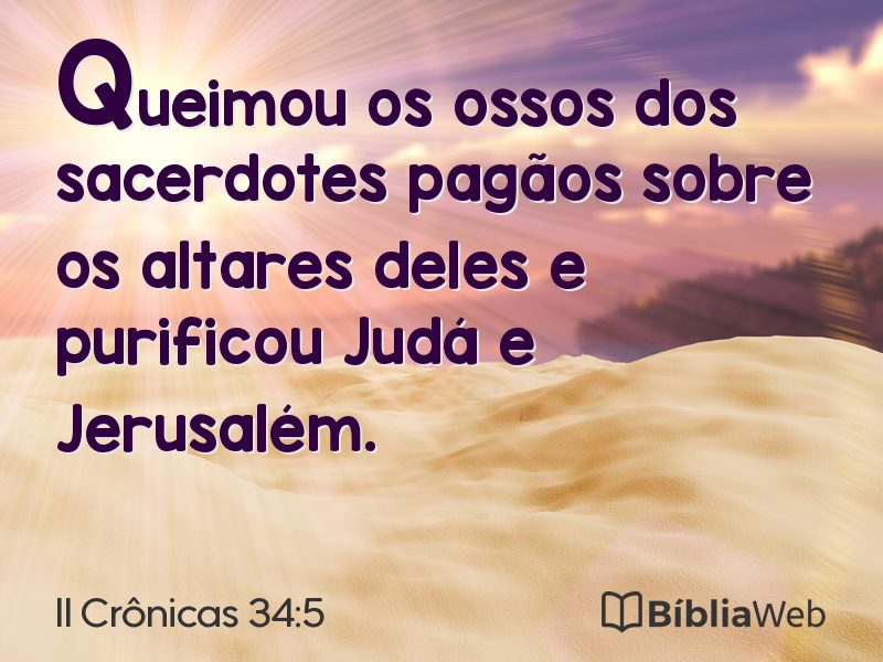 II Crônicas 34:5 em imagem para compartilhar