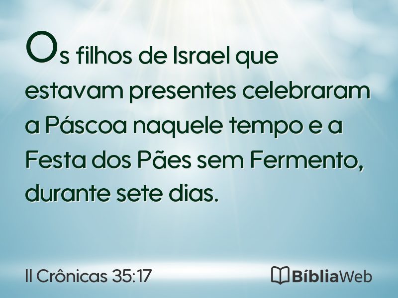 II Crônicas 35:17 em imagem para compartilhar