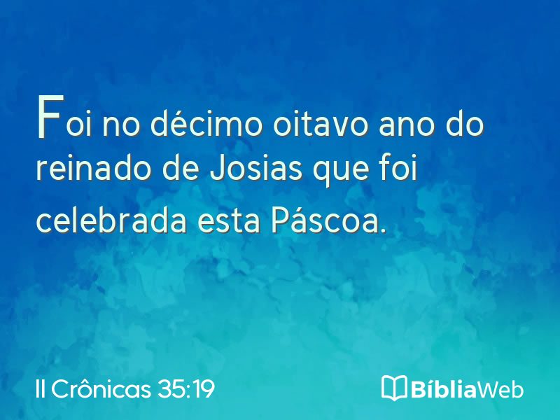II Crônicas 35:19 em imagem para compartilhar