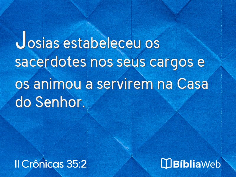 II Crônicas 35:2 em imagem para compartilhar