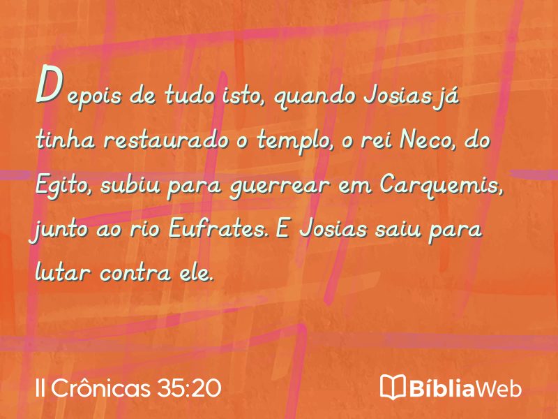 II Crônicas 35:20 em imagem para compartilhar
