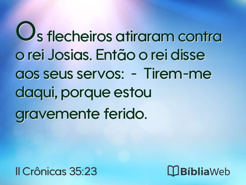 II Crônicas 35:23 em imagem para compartilhar