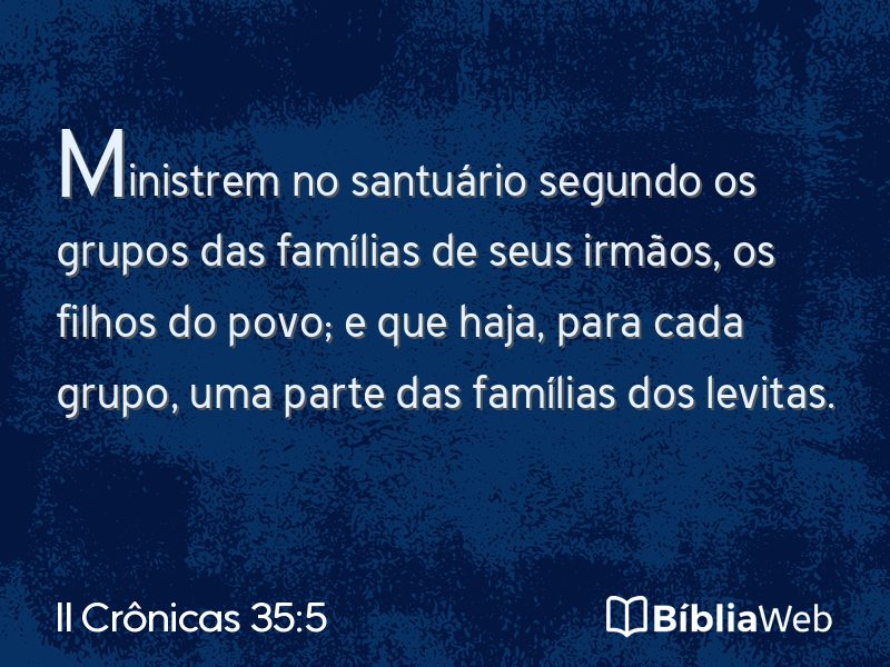 II Crônicas 35:5 em imagem para compartilhar