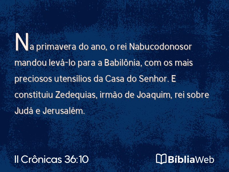 II Crônicas 36:10 em imagem para compartilhar