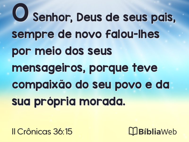 II Crônicas 36:15 em imagem para compartilhar