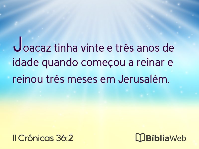 II Crônicas 36:2 em imagem para compartilhar