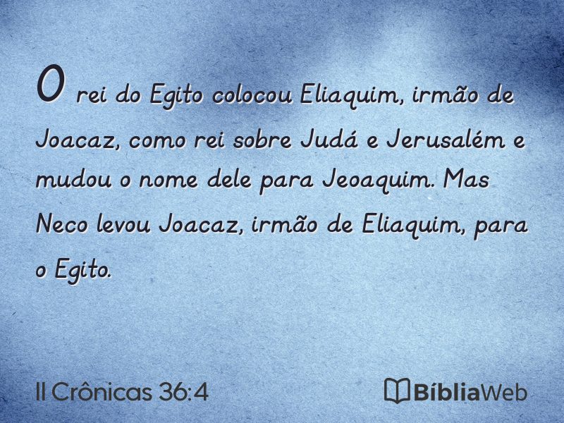 II Crônicas 36:4 em imagem para compartilhar