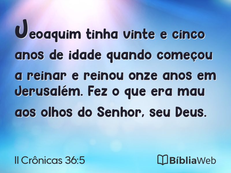 II Crônicas 36:5 em imagem para compartilhar