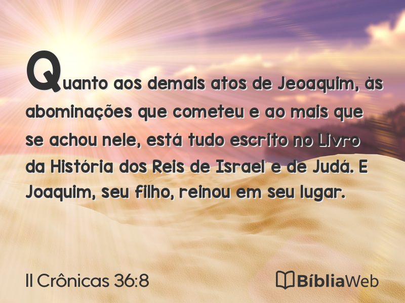II Crônicas 36:8 em imagem para compartilhar