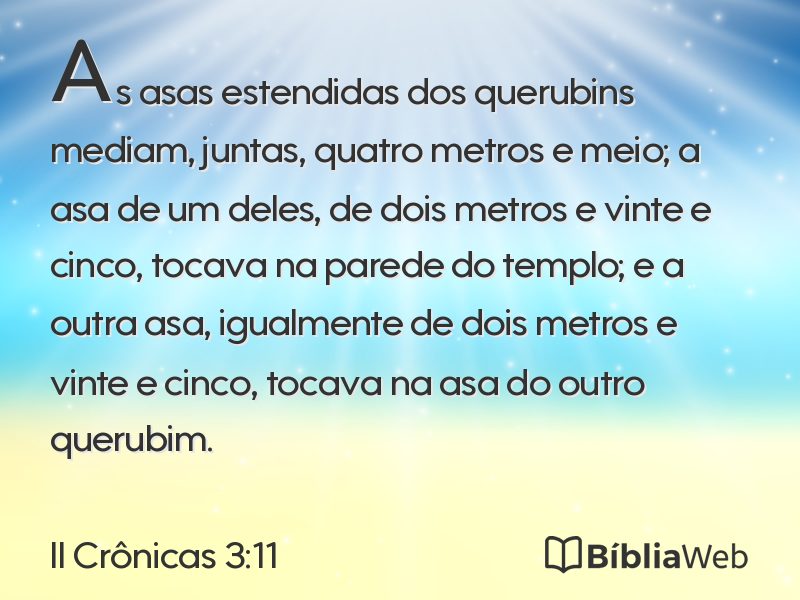 II Crônicas 3:11 em imagem para compartilhar
