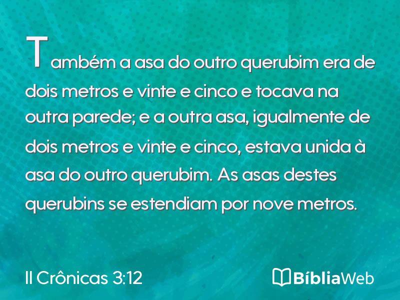 II Crônicas 3:12 em imagem para compartilhar
