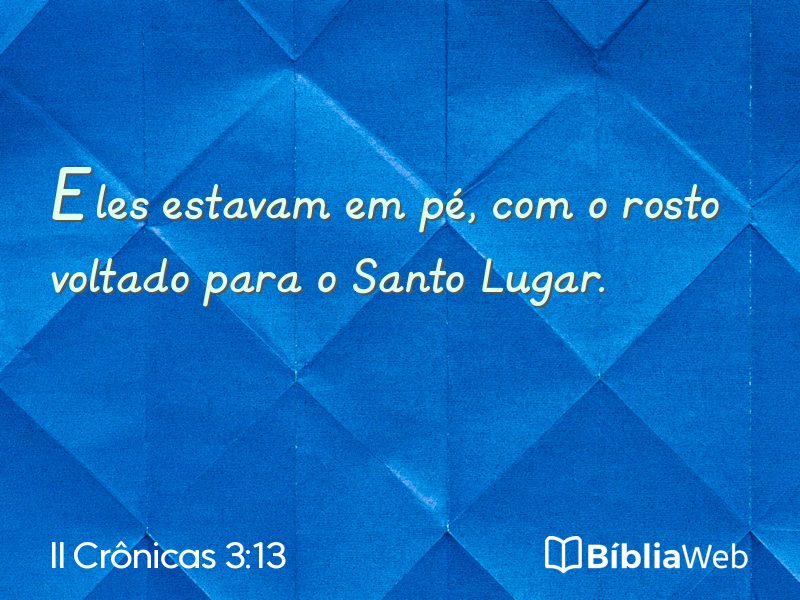 II Crônicas 3:13 em imagem para compartilhar