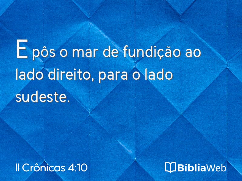 II Crônicas 4:10 em imagem para compartilhar