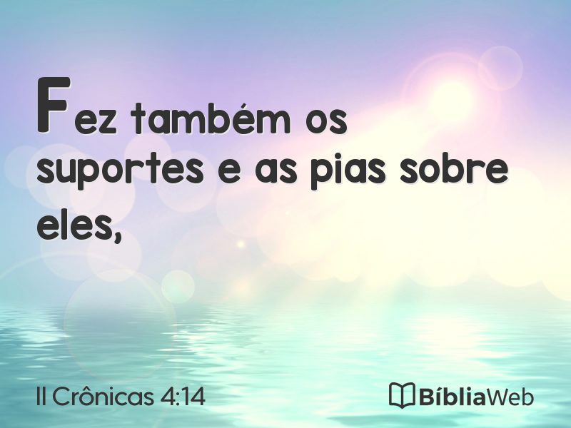 II Crônicas 4:14 em imagem para compartilhar