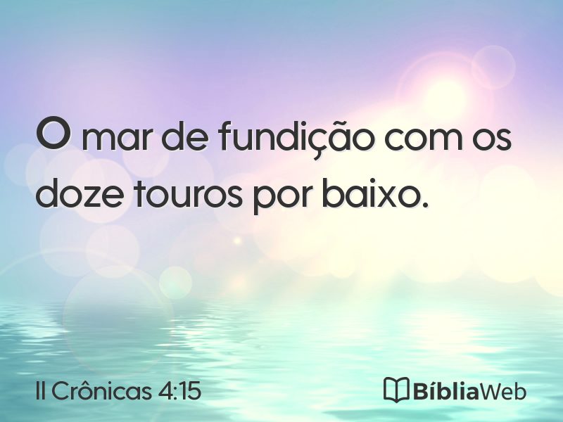 II Crônicas 4:15 em imagem para compartilhar