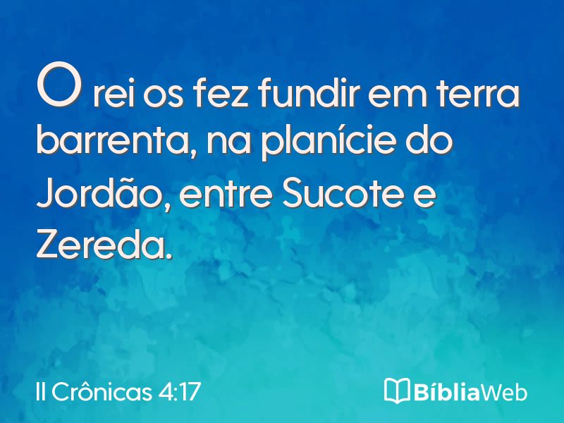 II Crônicas 4:17 em imagem para compartilhar