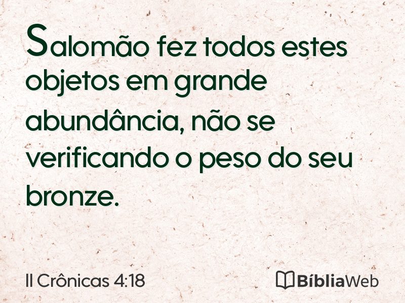 II Crônicas 4:18 em imagem para compartilhar