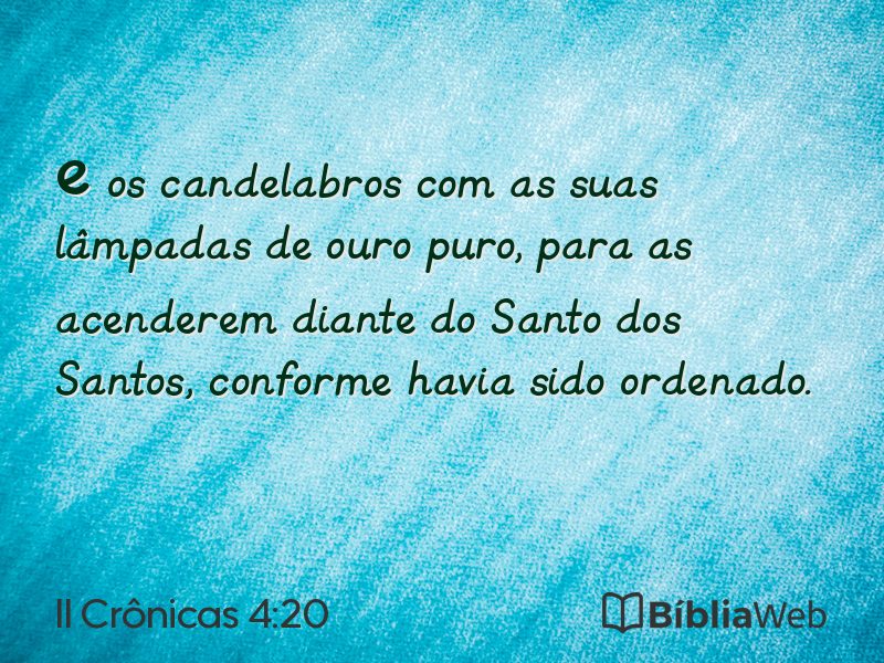 II Crônicas 4:20 em imagem para compartilhar