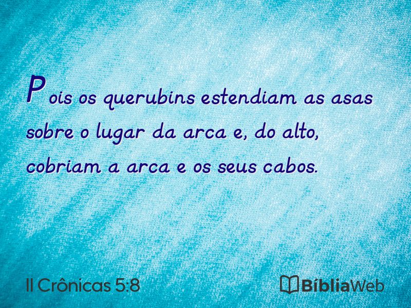 II Crônicas 5:8 em imagem para compartilhar