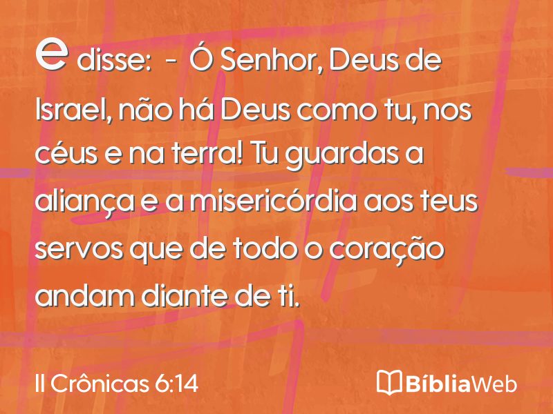 II Crônicas 6:14 em imagem para compartilhar