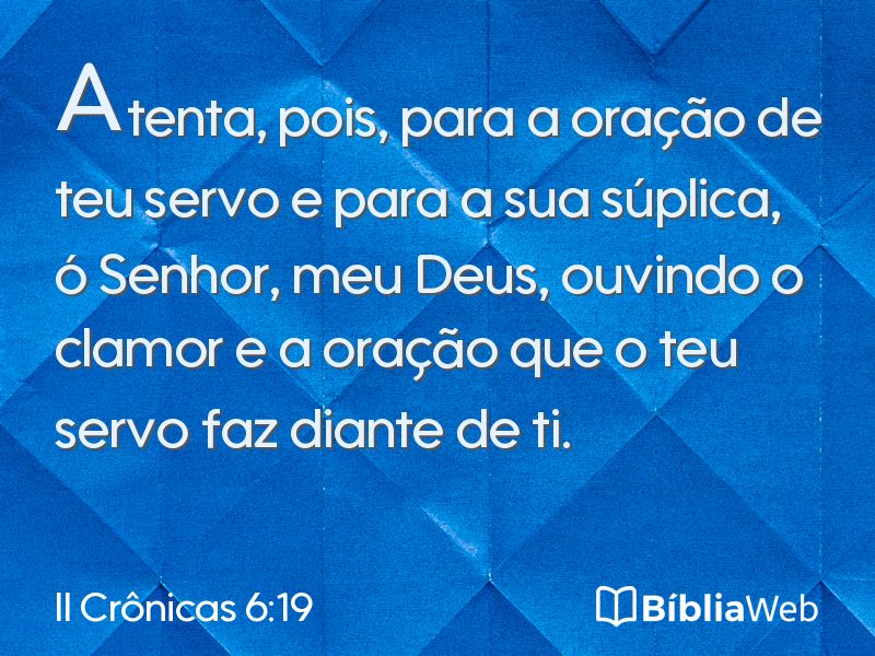 II Crônicas 6:19 em imagem para compartilhar