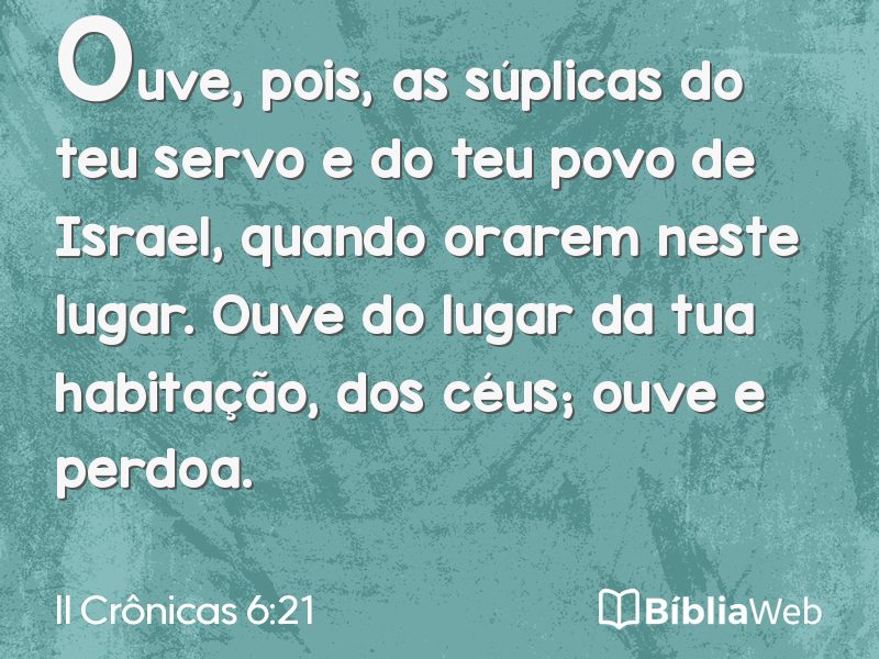 II Crônicas 6:21 em imagem para compartilhar