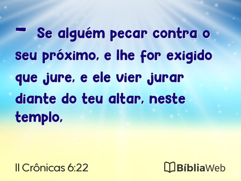II Crônicas 6:22 em imagem para compartilhar