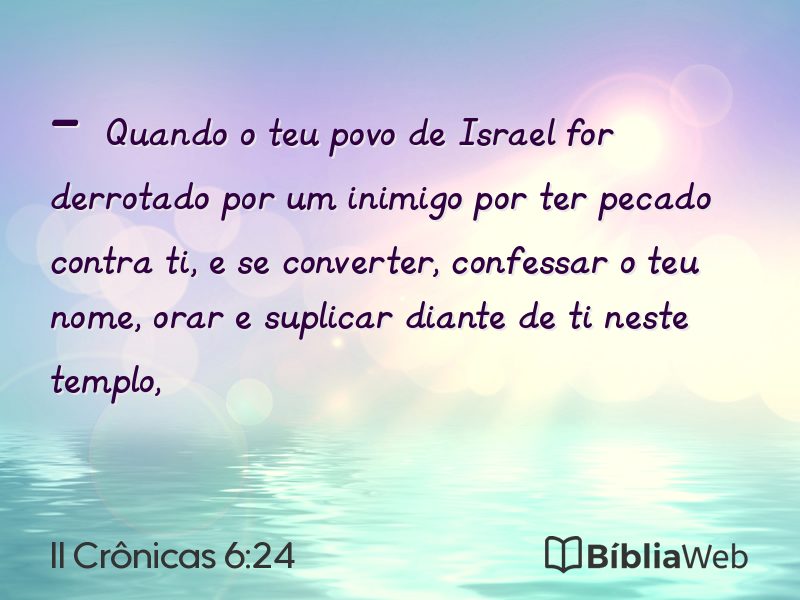 II Crônicas 6:24 em imagem para compartilhar