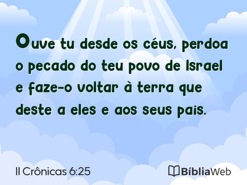 II Crônicas 6:25 em imagem para compartilhar