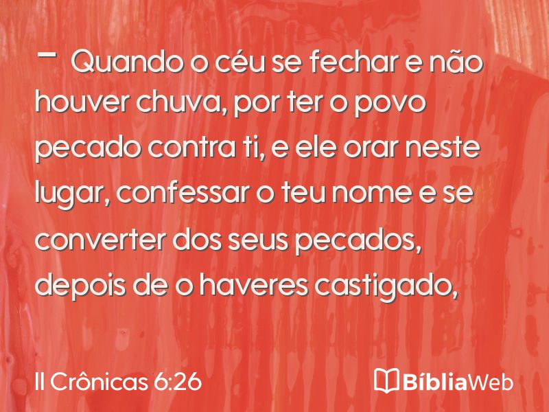 II Crônicas 6:26 em imagem para compartilhar