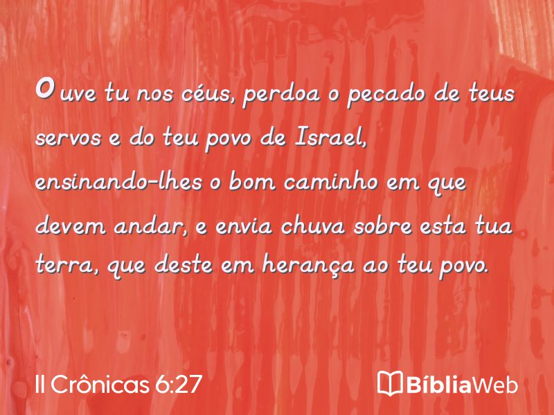II Crônicas 6:27 em imagem para compartilhar