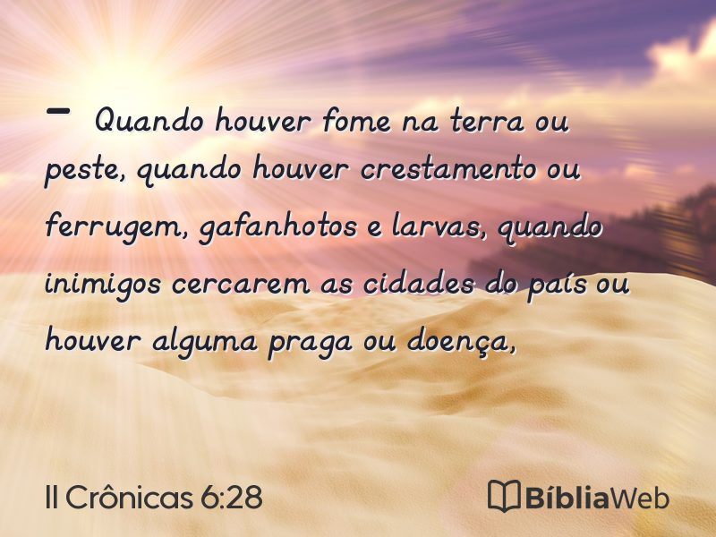II Crônicas 6:28 em imagem para compartilhar
