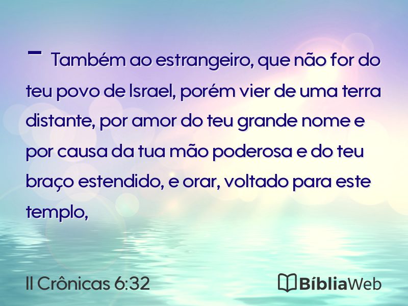 II Crônicas 6:32 em imagem para compartilhar