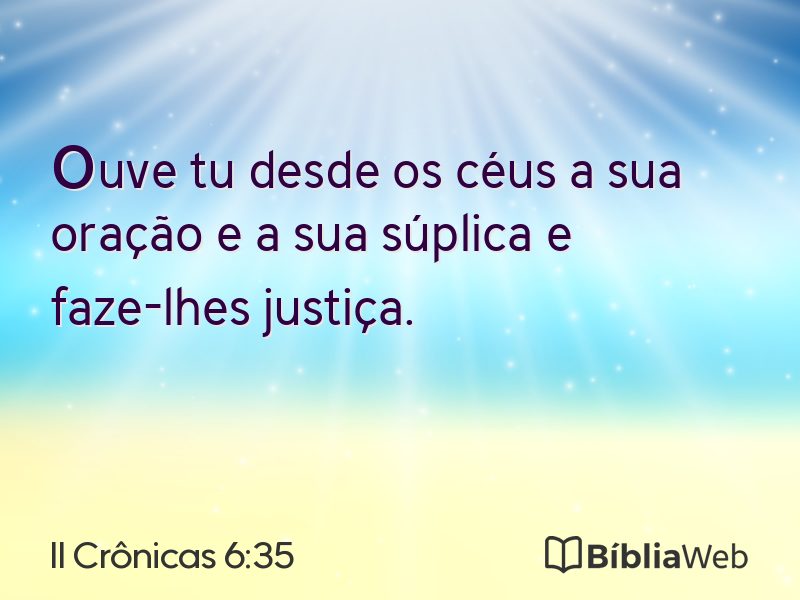 II Crônicas 6:35 em imagem para compartilhar