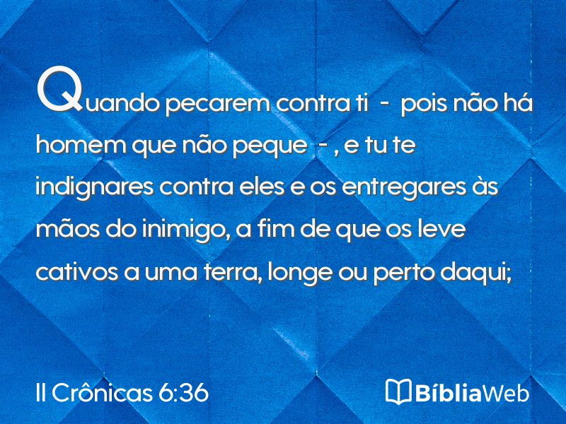 II Crônicas 6:36 em imagem para compartilhar