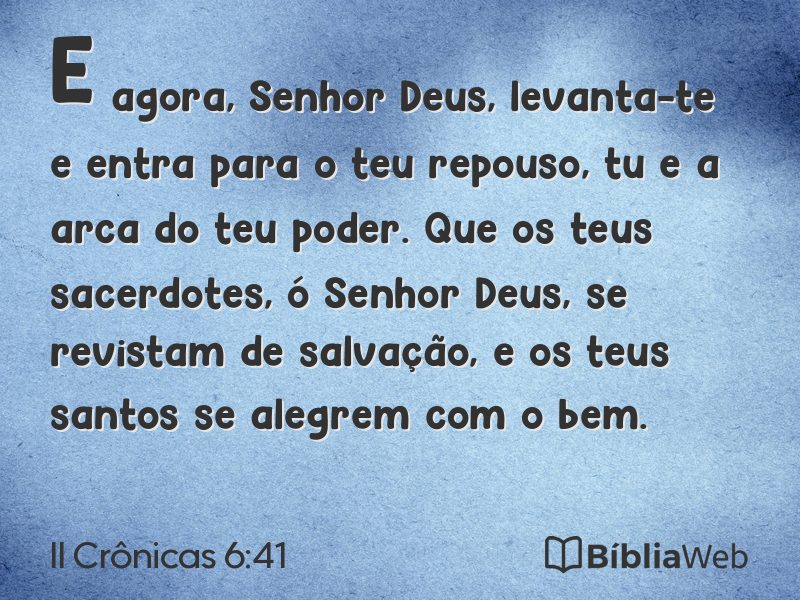 II Crônicas 6:41 em imagem para compartilhar