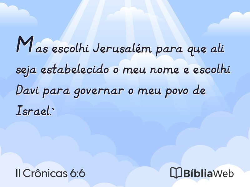 II Crônicas 6:6 em imagem para compartilhar
