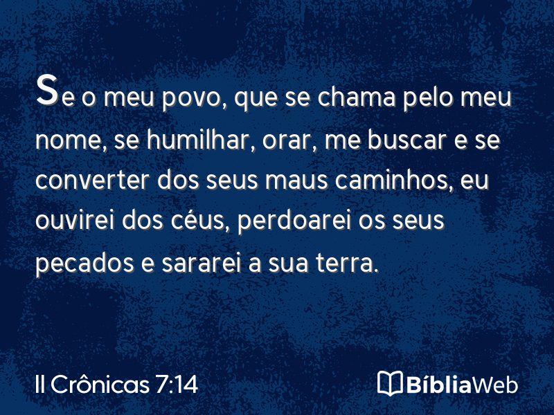 II Crônicas 7:14 em imagem para compartilhar