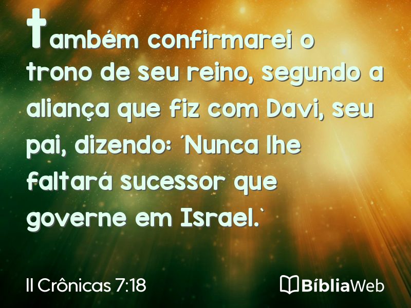 II Crônicas 7:18 em imagem para compartilhar