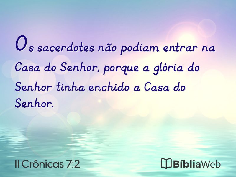 II Crônicas 7:2 em imagem para compartilhar