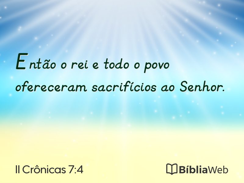 II Crônicas 7:4 em imagem para compartilhar